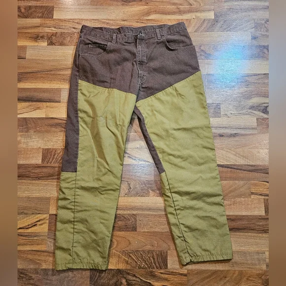 Wrangler Men Size 40x30 Taupe Brush Guard Jeans Hunting - Picture 4 of 10